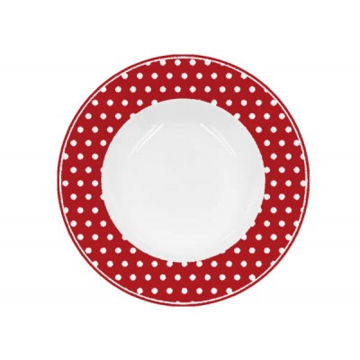 Глубокая тарелка Red with dots 22 см